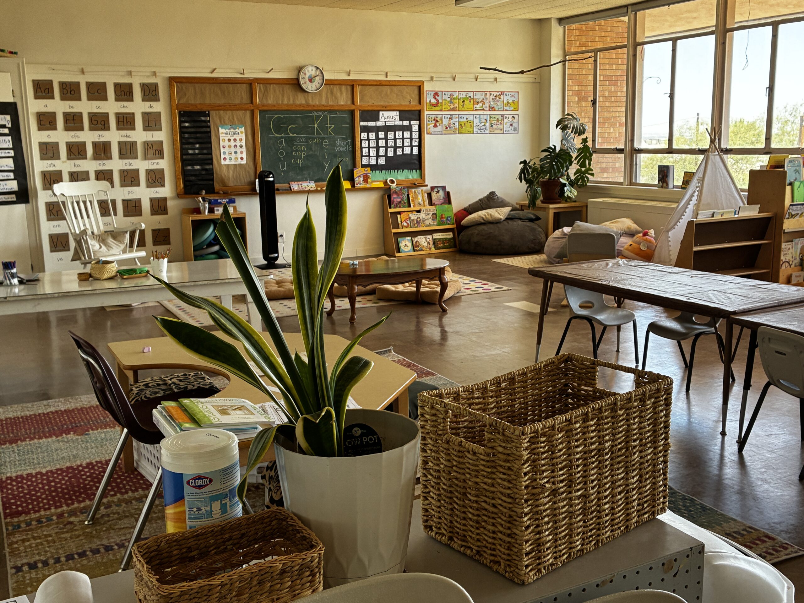 A First Pres classroom with open-ended learning materials and natural light